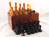 Appraisal: Royal Chessmen A weighted chess set in ebony and boxwood