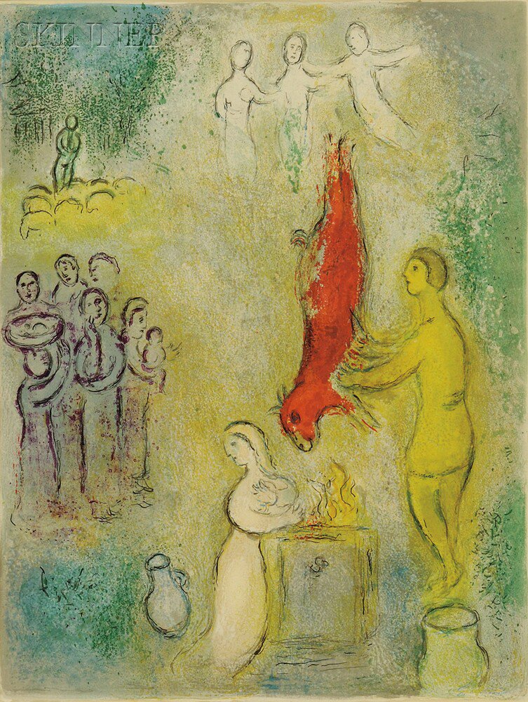 Appraisal: Marc Chagall French Russian - Sacrifice aux Nymphs from DAPHNIS