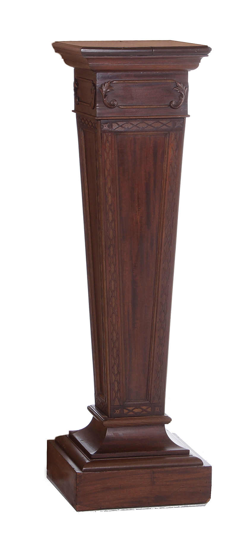 Appraisal: Sheraton style mahogany pedestal last quarter th century molded top