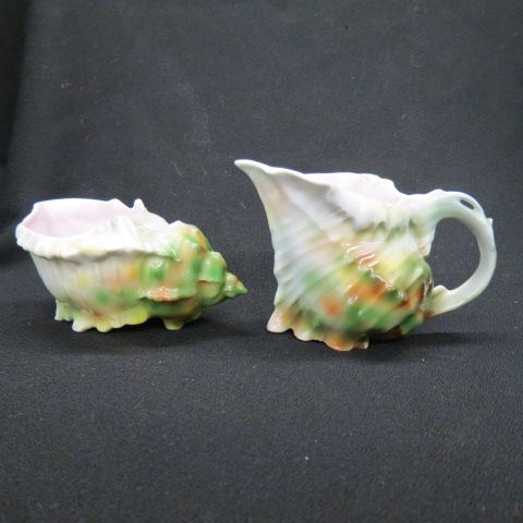 Appraisal: Royal Bayreuth Nautilus Figural Creamer Sugar excellent