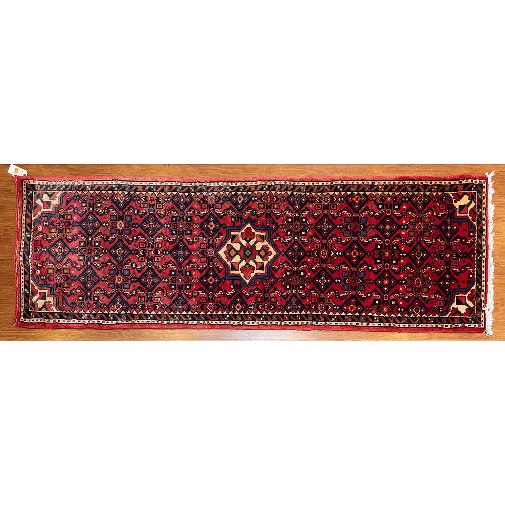 Appraisal: Hamadan Runner Persia x Second half- th century hand-knotted wool