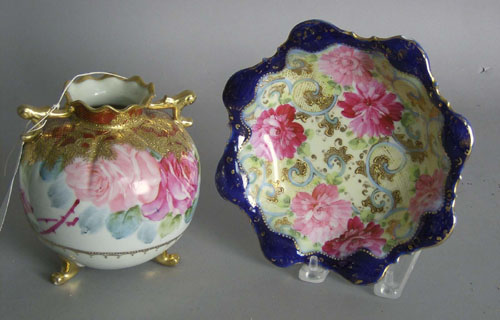 Appraisal: Nippon bowl dia and vase h