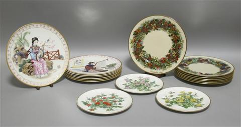 Appraisal: SEVENTEEN BOEHM AND LENOX PORCELAINS Comprising Lenox commemorative plates from