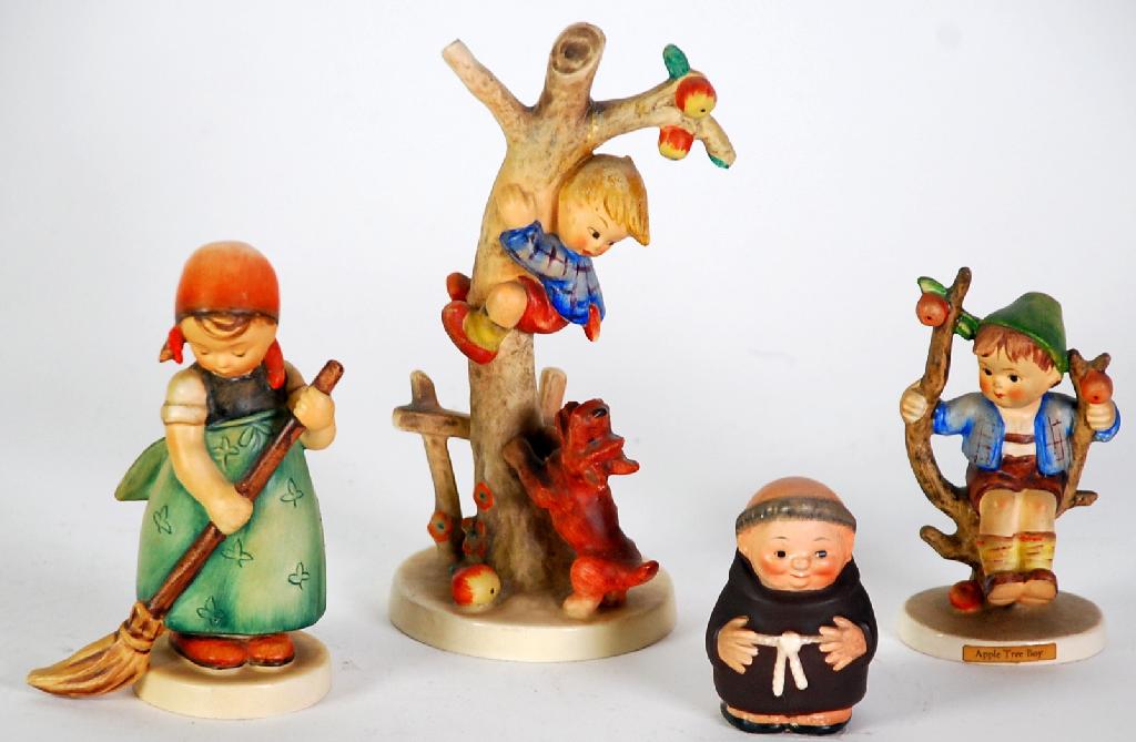 Appraisal: COLLECTION OF FOUR GOEBEL HUMMEL FIGURES comprising of 'Little Sweeper'