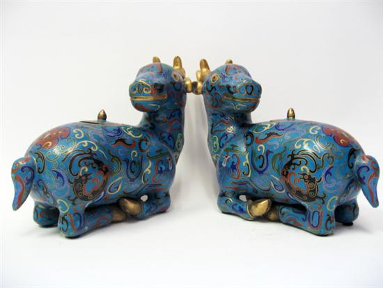 Appraisal: A Pair of th C Cloisonne Vessels in the form