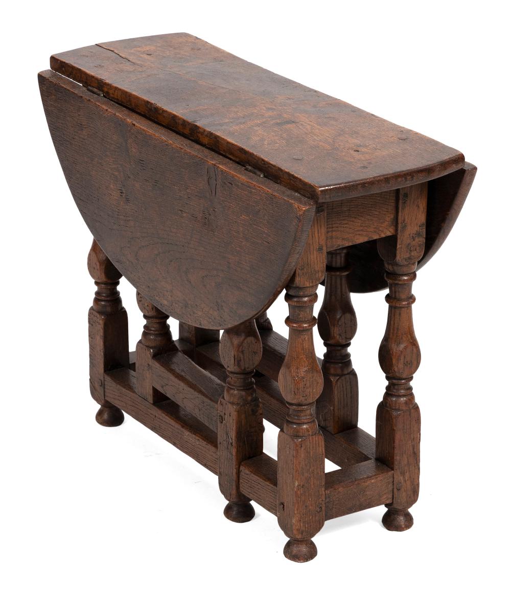 Appraisal: GATELEG TABLE TH CENTURY HEIGHT LENGTH PLUS TWO DROP LEAVES