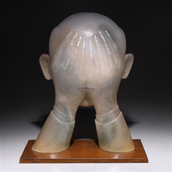 Appraisal: Daum Nancy glass sculpture by Roland Topor - titled Les