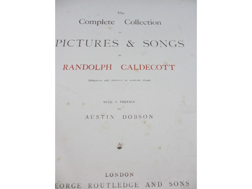 Appraisal: Copy of 'The Complete Collection of Pictures and Songs' by