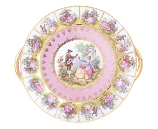 Appraisal: Hutschenreuther porcelain cabinet plates decorated with scenes after Fragonard W