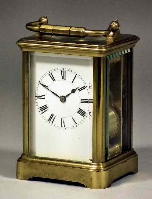 Appraisal: A late th early th Century French carriage clock by