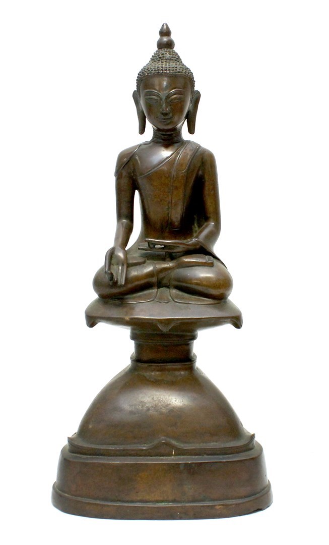 Appraisal: A Burmese bronze figure of Buddha probably th th century