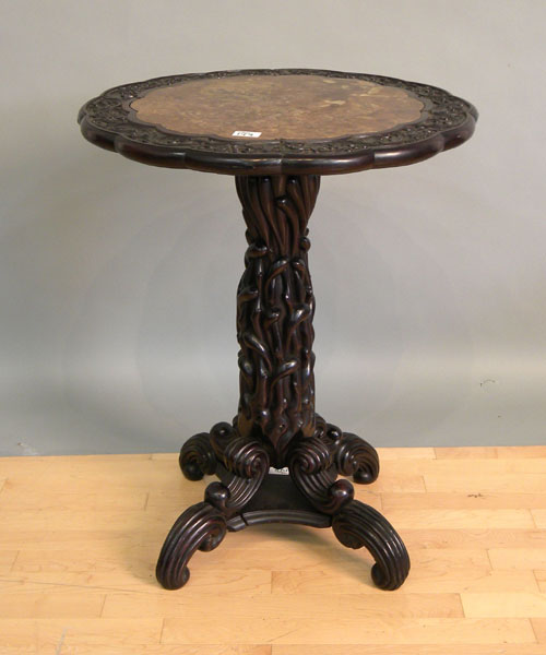 Appraisal: Chinese marble top stand h l