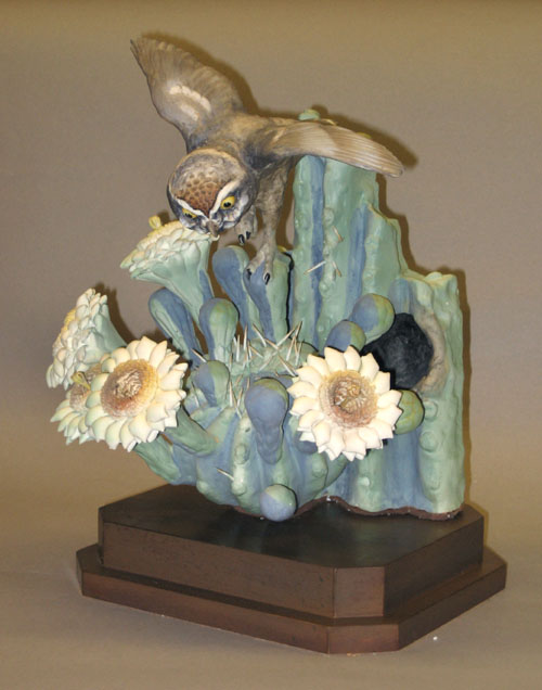 Appraisal: Dorothy Doughty Royal Worcester porcelain Moonlight elf owl and grand