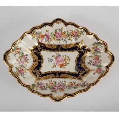 Appraisal: A Derby lozenge dish with floral swags and rich gilding