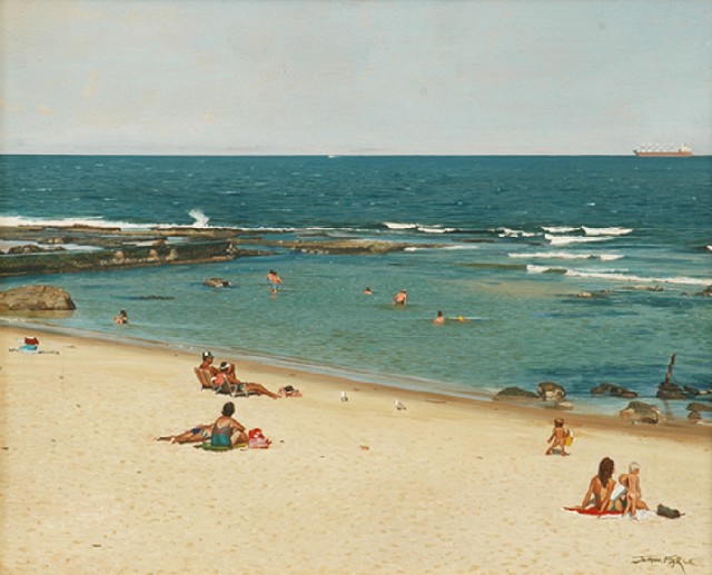 Appraisal: John Earle born Bar Beach Newcastle oil on canvas on