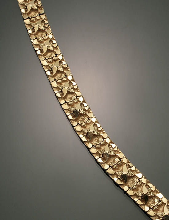 Appraisal: -Karat Yellow-Gold 'Nugget' Bracelet Weight dwt Length inches cm