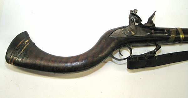 Appraisal: A Khyber flintlock jezail th century The inch five-stage caliber