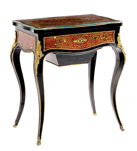 Appraisal: Louis XV style Boulle table France late th century shaped