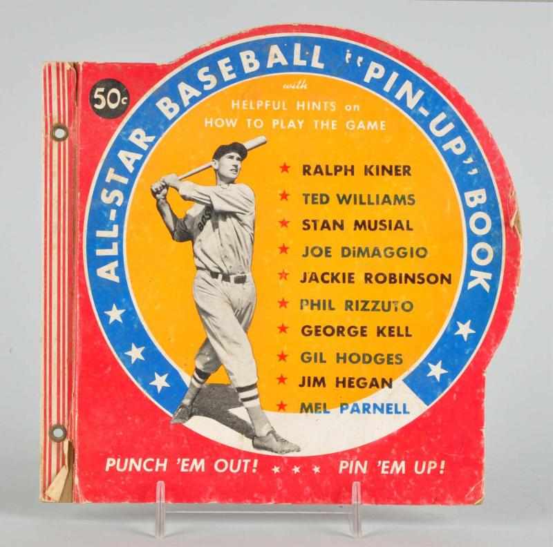 Appraisal: All Star Baseball Pin-Up Book Description Circa shows statistics Includes