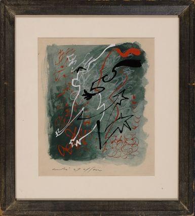 Appraisal: AFTER ANDRE MASSON UNTITLED Gouache on paper x in image