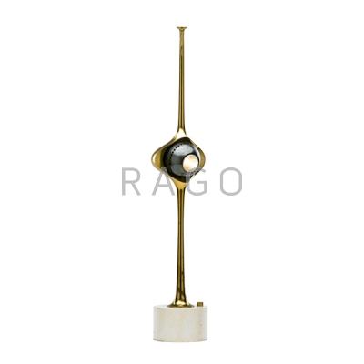 Appraisal: ANGELO LELLI ARREDOLUCE Adjustable Cobra lamp Monza Italy s Brass