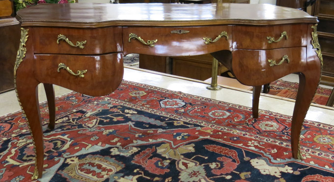 Appraisal: LOUIS XV STYLE BOMBE BUREAU PLAT having a rectangular top