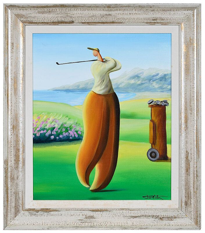 Appraisal: Jean Louis Toutain French - A Golfer signed Toutain oil