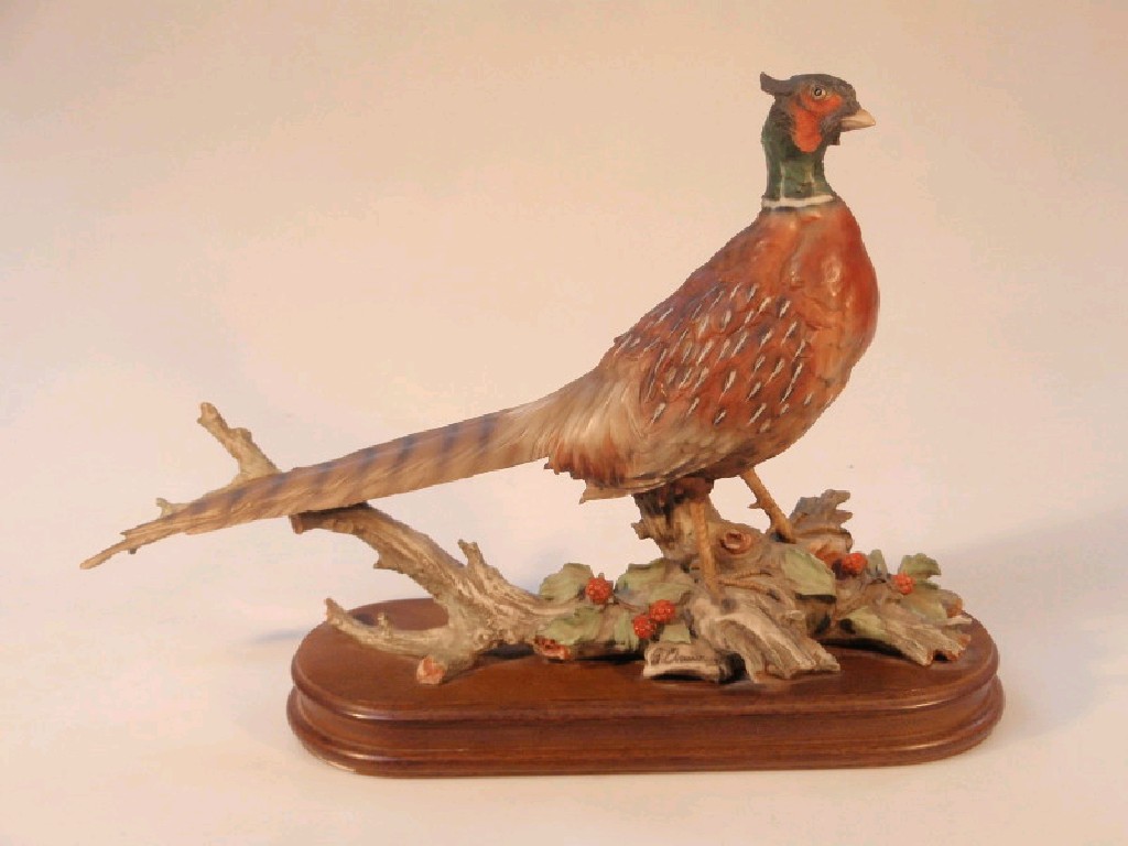 Appraisal: A Naples figure of a pheasant cm high