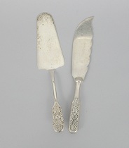 Appraisal: Pair of Sterling Silver Cake Knife and Server Nice and