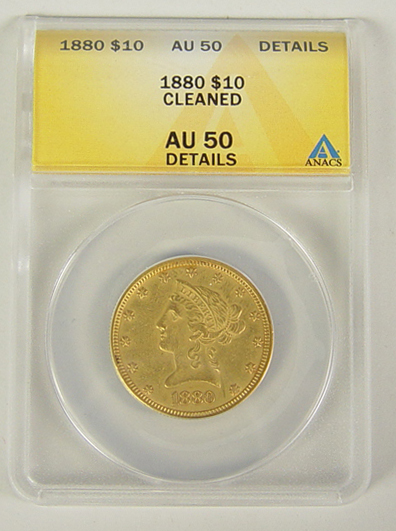 Appraisal: Liberty Gold Coin ANACS certified and graded AU details -