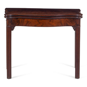 Appraisal: A George III Mahogany Flip-Top Game Table Late th Century