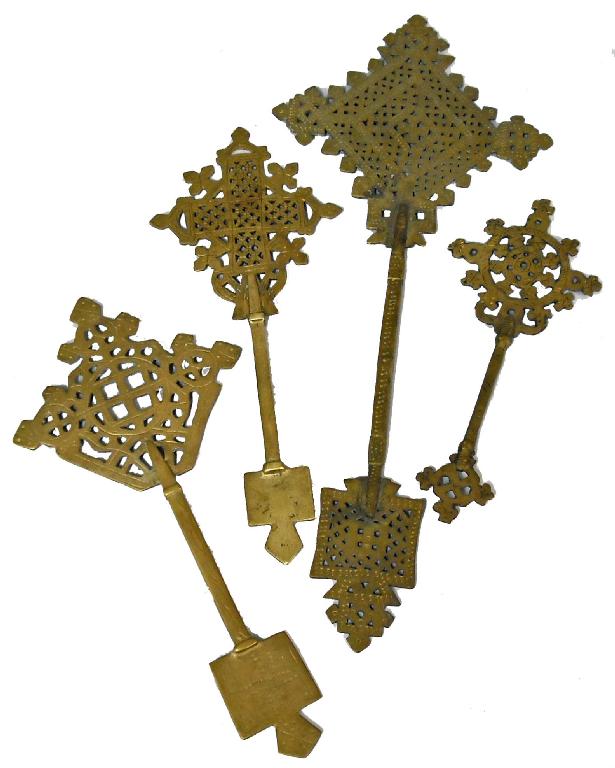 Appraisal: Four interesting North African pierced and engraved ceremonial brasses the