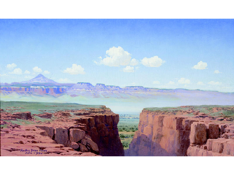 Appraisal: AUDLEY DEAN NICHOLS AMERICAN - Canyon scene Arizona oil on