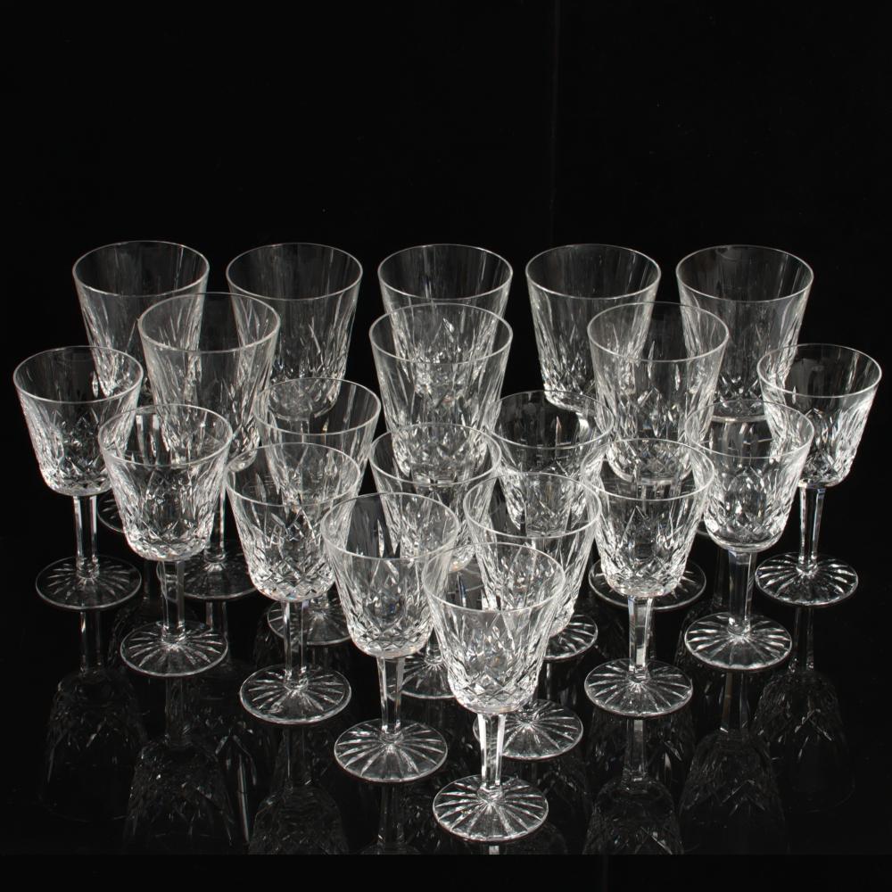 Appraisal: WATERFORD LISMORE PC CRYSTAL EIGHT GOBLETS TWELVE WINE H WATER