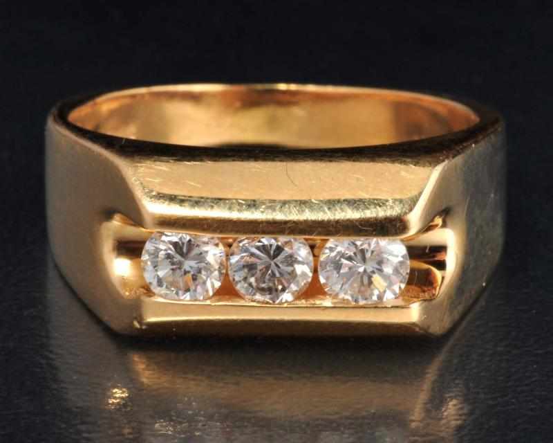 Appraisal: K Y Gold Diamond Ring Description Diamonds ctw channel set