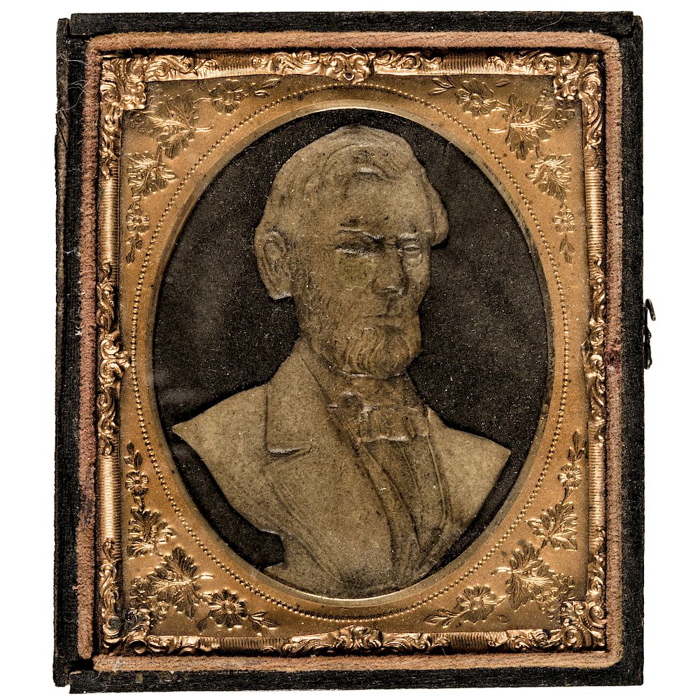 Appraisal: Circa ABRAHAM LINCOLN Papyro Plastic Intaglio Portrait Imaged Case Abraham