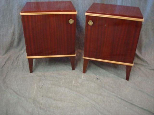 Appraisal: Pair of Art Deco door end tables From a Mamaroneck