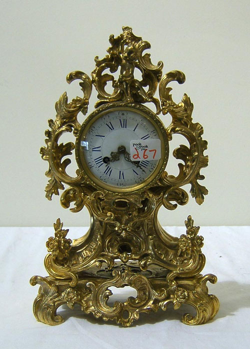 Appraisal: French gilt bronze mantle clock signed C Gellier h