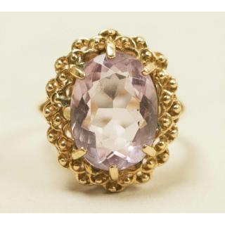 Appraisal: Ladies K Gold Oligoclase Kunzite Ring Ladies k yellow gold