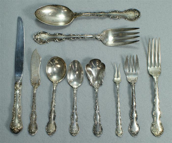 Appraisal: pcs Gorham Strasbourg sterling silver flatware c o teaspoons ea