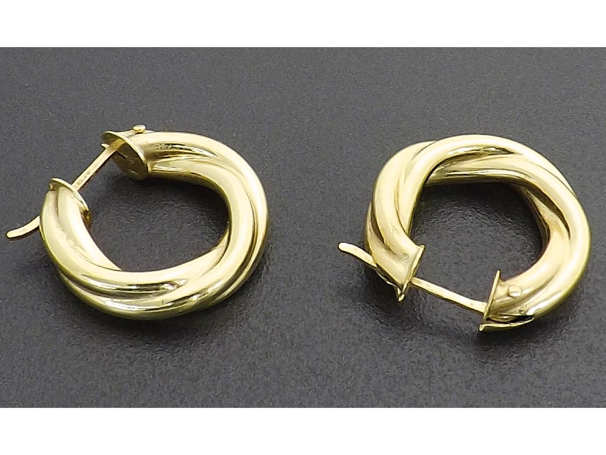 Appraisal: Pair of ct hoop earrings gm