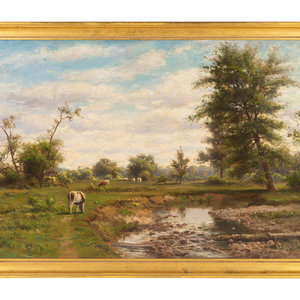 Appraisal: Jonathan Bradley Morse American - Pastoral Scene with Grazing Cows