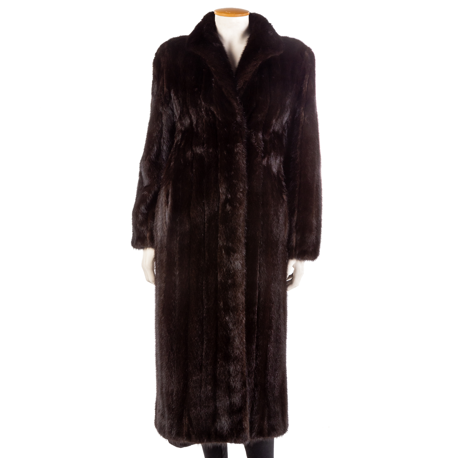 Appraisal: DARK CHOCOLATE BROWN MINK FULL-LENGTH COAT Size