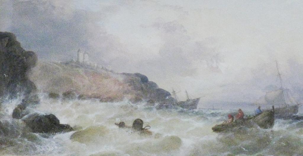 Appraisal: WILLIAM HENRY WILLIAMSON - Shipping off a Coast signed with