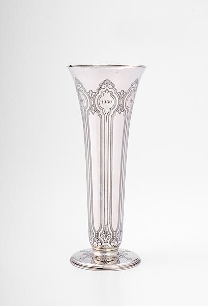 Appraisal: TIFFANY PRESENTATION VASE New York Tiffany sterling silver vase the