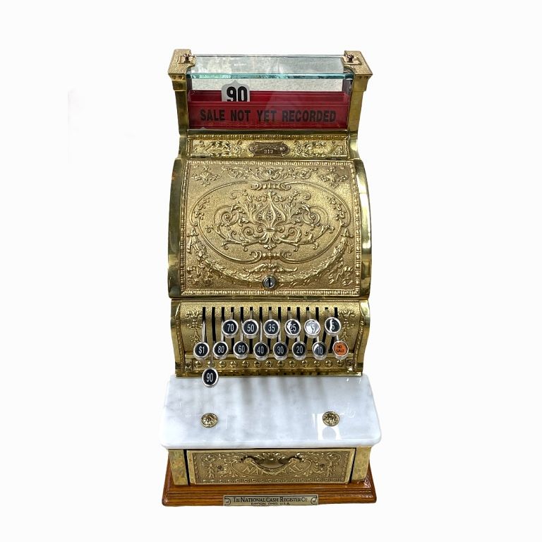 Appraisal: Vintage Brass National Cash Register Vintage Brass National Cash Register