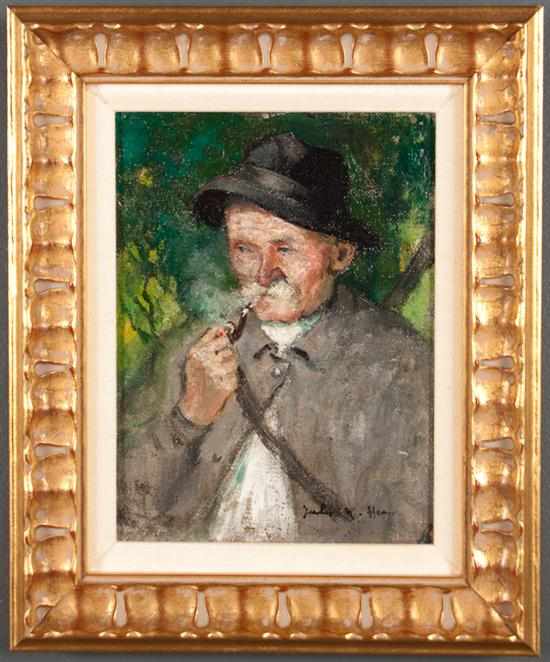 Appraisal: Jules Rene Herve French - ''Viel Homme'' oil on artist