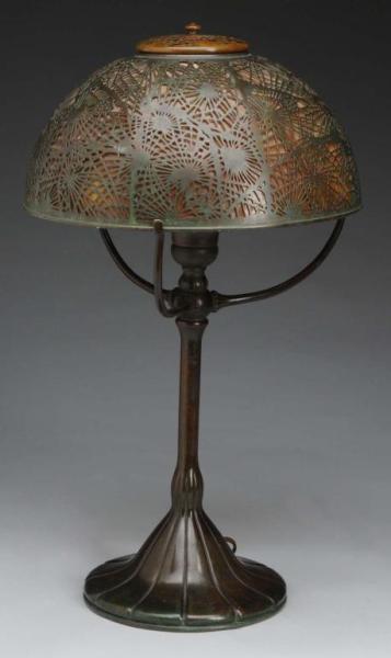 Appraisal: Tiffany Pine Needle Pattern Lamp Description Pine needle shade over