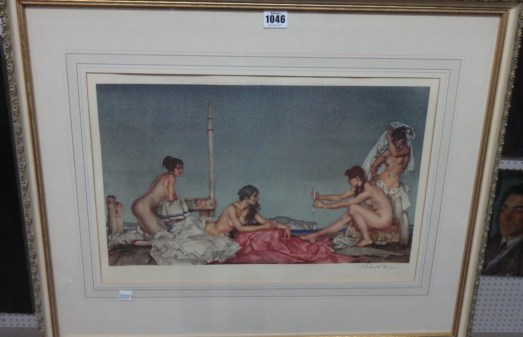 Appraisal: Sir William Russell Flint - The Silver Mirror colour reproduction