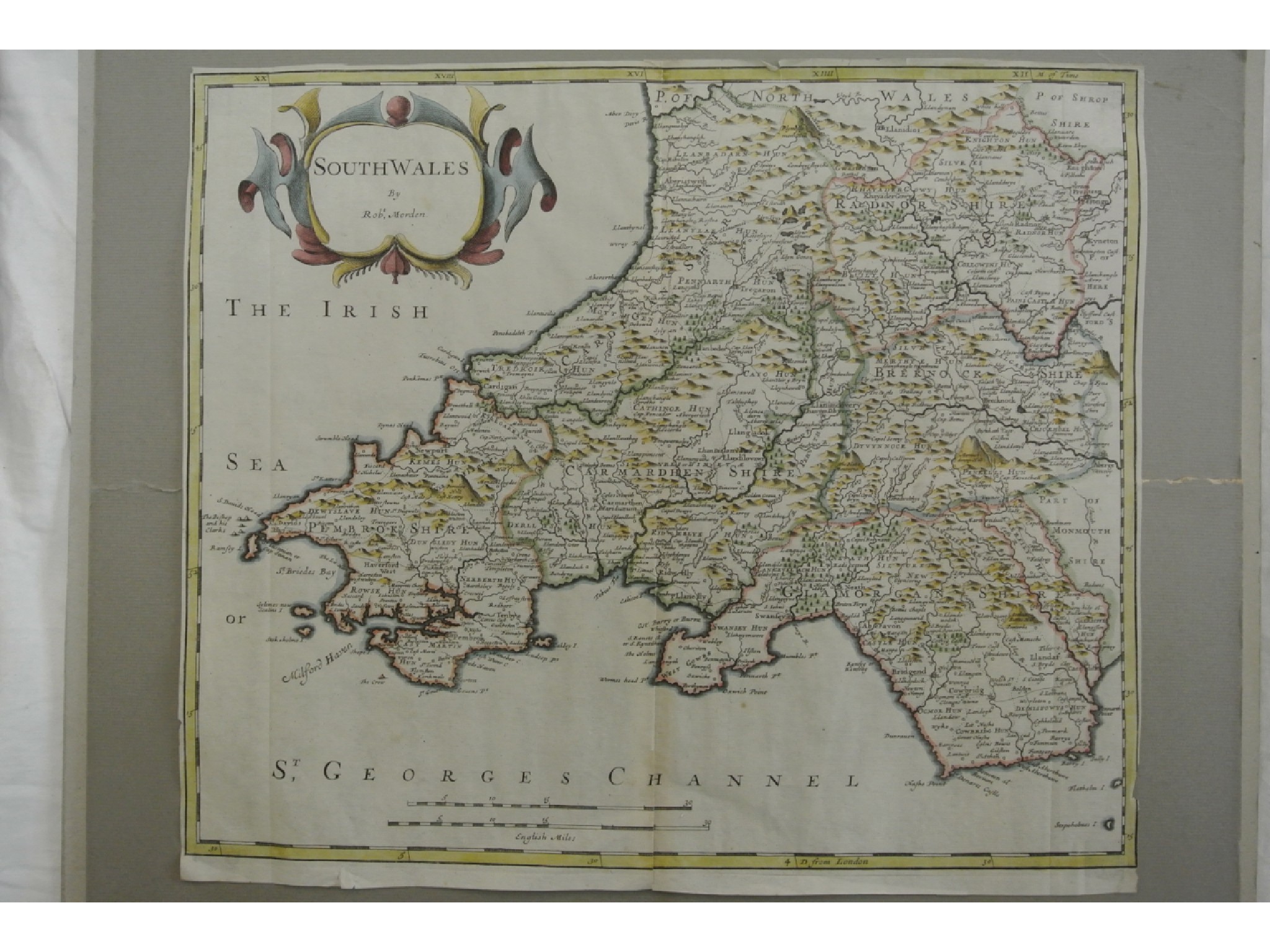 Appraisal: An th century map of South Wales by Robert Morden